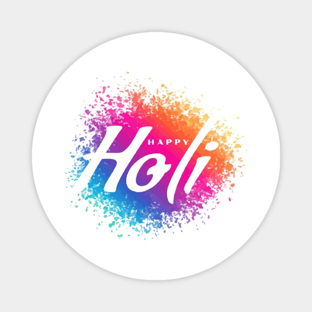 Happy Holi Indian Festival Magnet by jobieh shop